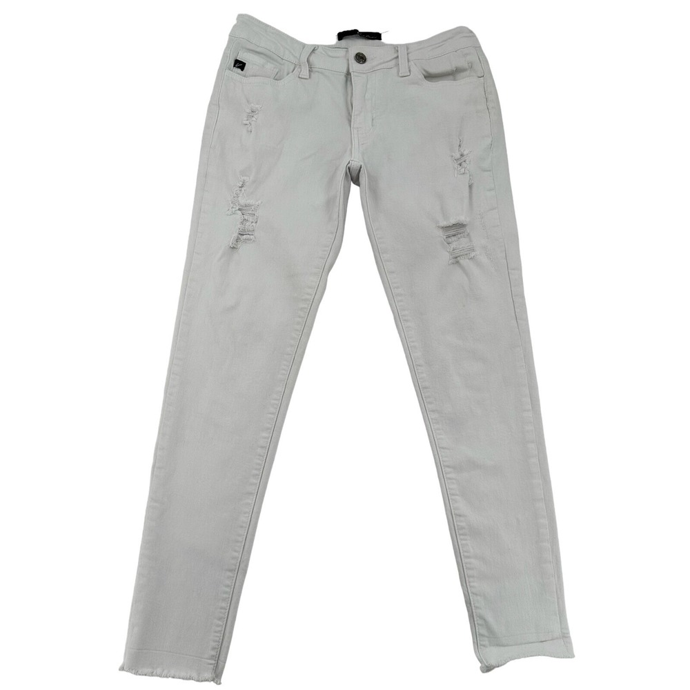 KanCan Los Angeles  Jeans Light Grey Distressed Women 27 Skinny Grunge Revival